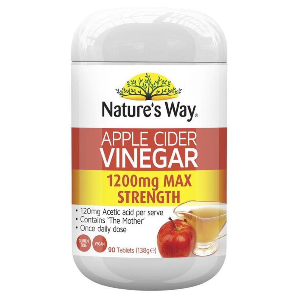 네이쳐스웨이 애플 사이더 식초 1200mg 90 타블렛 Natures Way Apple Cider Vinegar 1200mg 90 Tablets