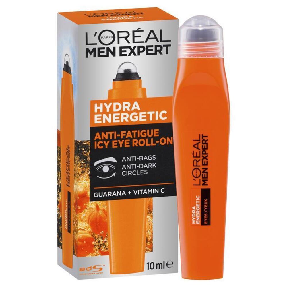 로레알 맨 익스펄트 하이드라 에너제틱 쿨 아이 롤 온 10ml, LOreal Men Expert Hydra Energetic Cool Eye Roll On 10mL