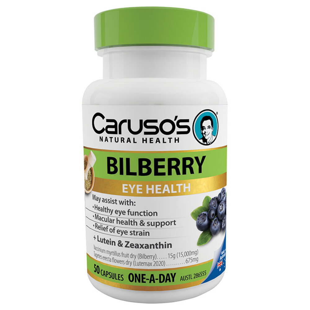 카루소스 내츄럴 헬스 원 어 데이 빌베리 50정 Carusos Natural Health One a Day Bilberry 50 Capsules
