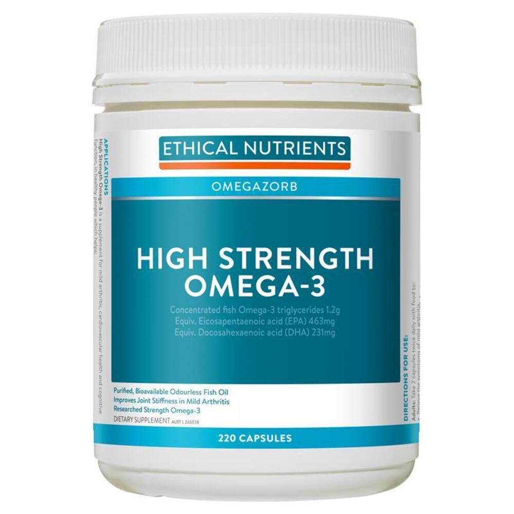 에티컬뉴트리언트 오메가조브 고함량 오메가-3 220정 Ethical Nutrients OMEGAZORB High Strength Omega-3 220 Capsules