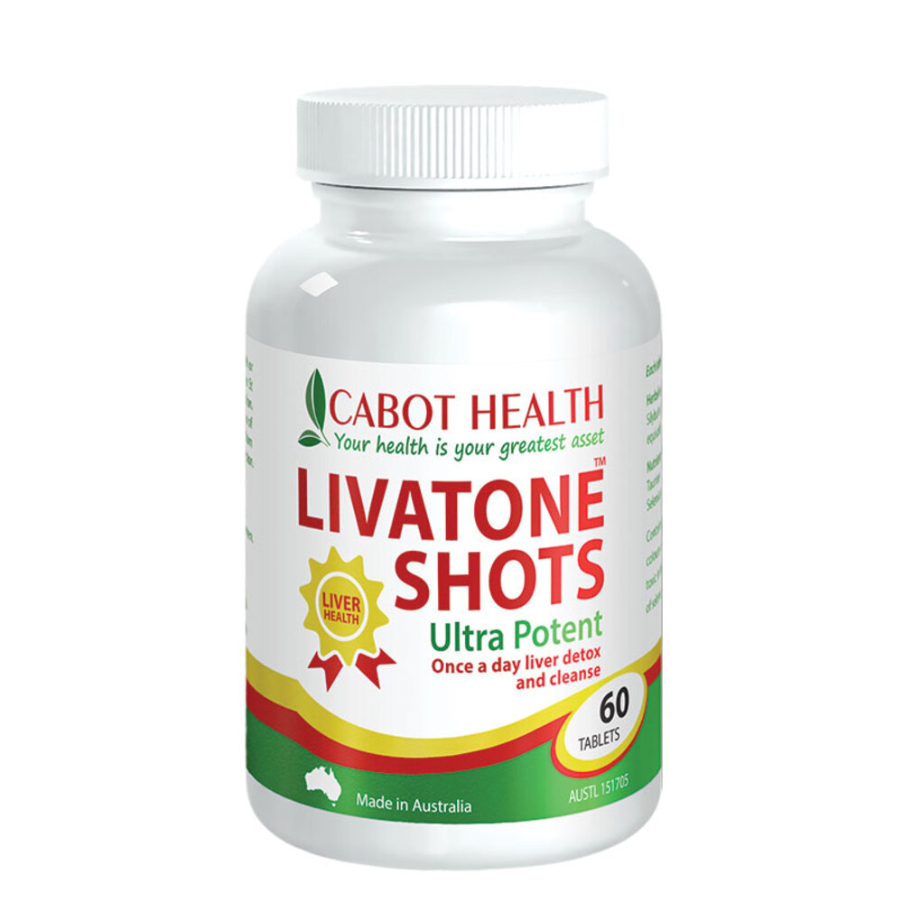 카봇 헬스 리바톤 샷 60타블렛 Cabot Health Livatone Shots 60 Tablets
