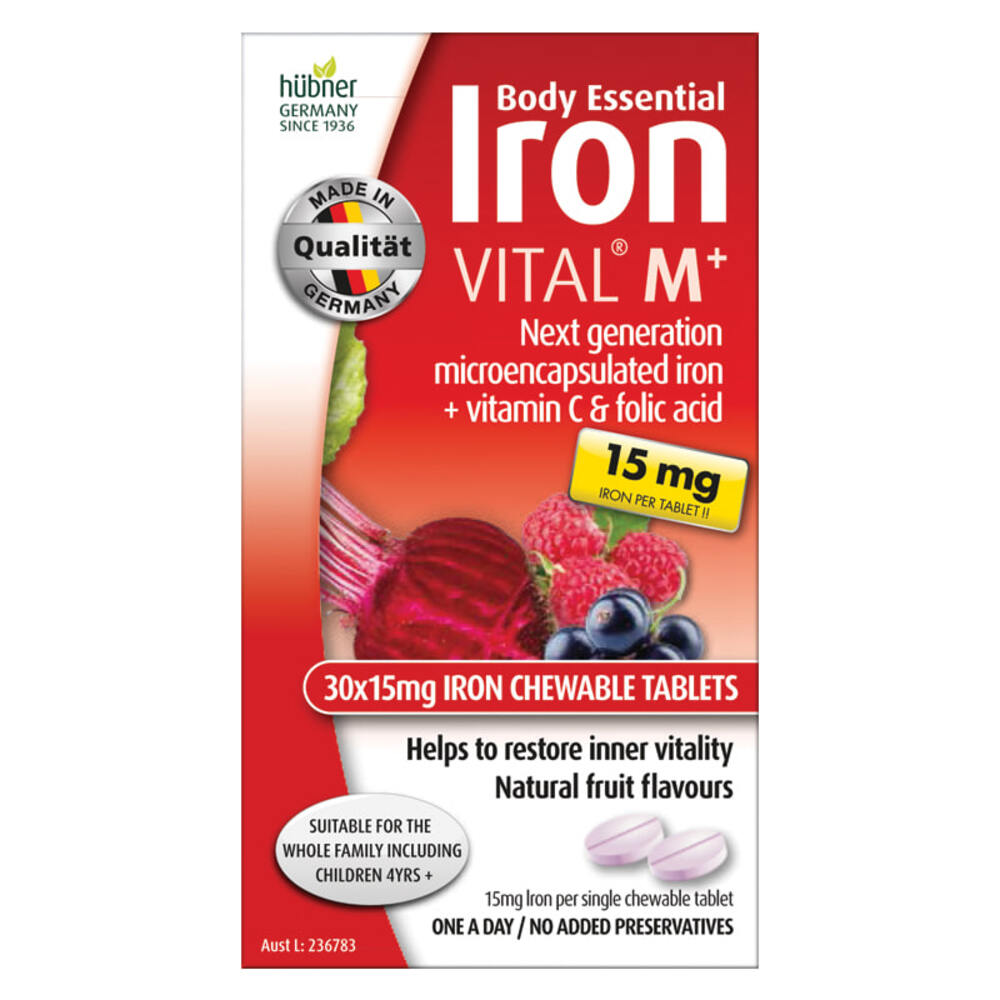 바디에센셜 아이언 바이탈 M+ 츄어블타블렛 Body Essential Iron Vital M+ Chewable Tablets