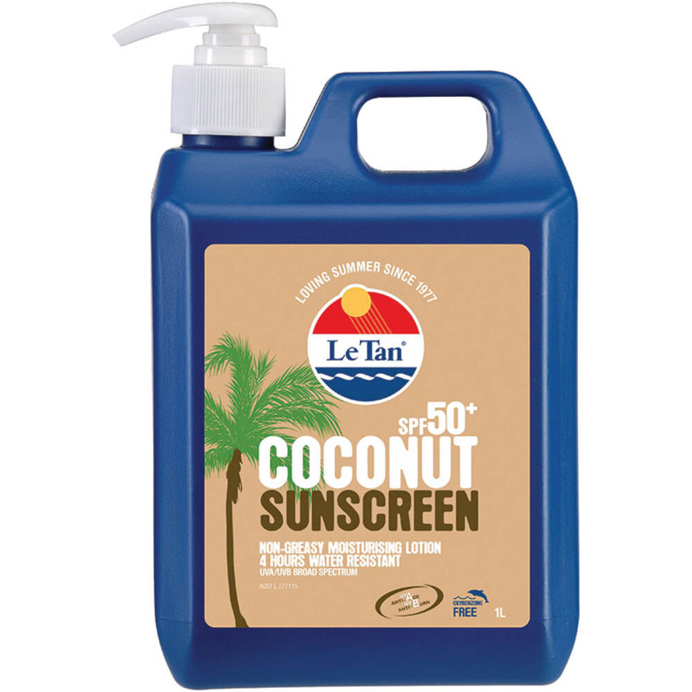 리 탠 SPF 50+ 코코넛 썬크림 1L, Le Tan SPF 50+ Coconut Sunscreen 1L