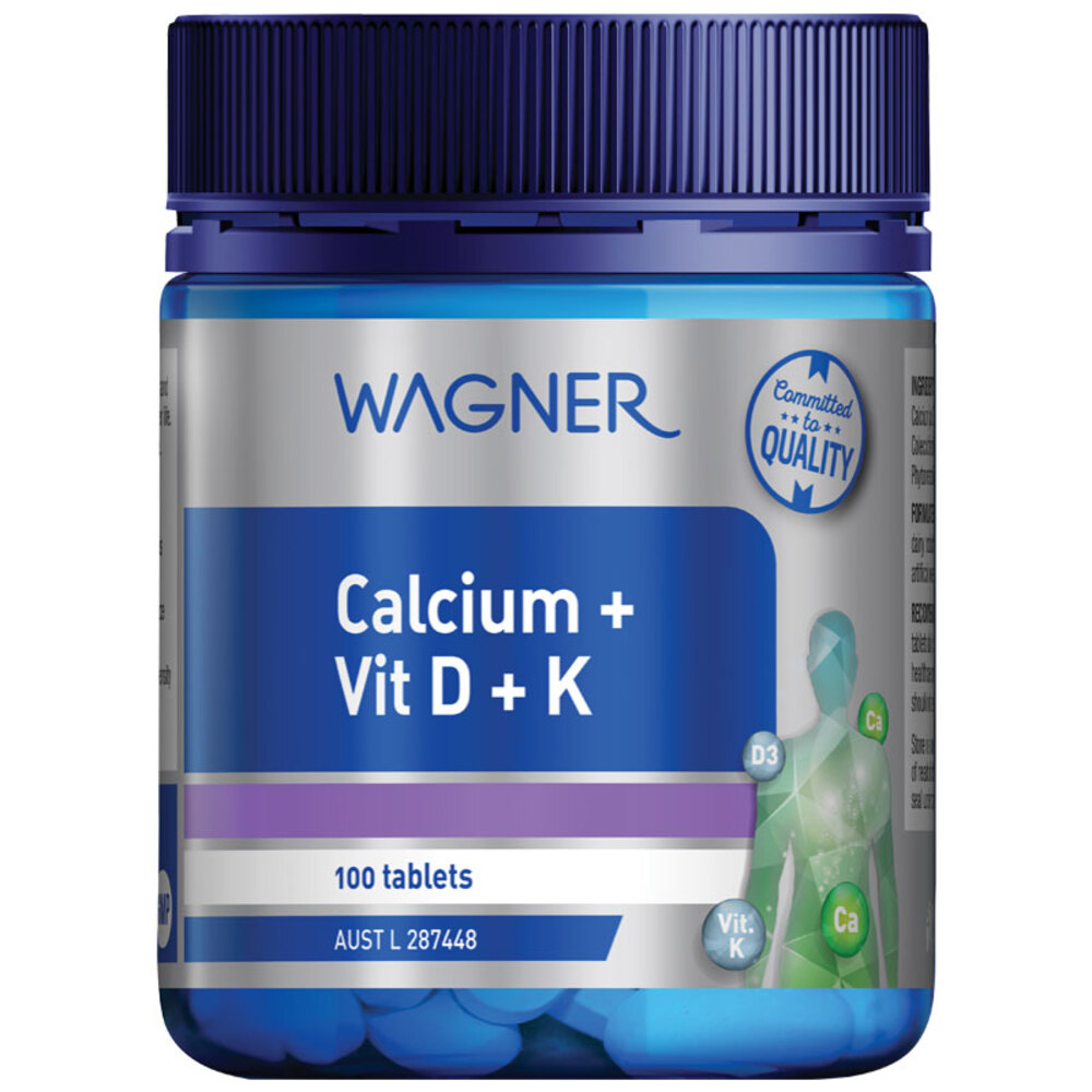 와그너 칼슘 + 비타민 D + K 100타블렛 Wagner Calcium + Vitamin D + K 100 Tablets