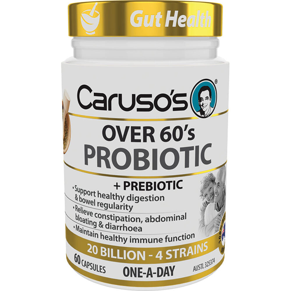 카루소스 내츄럴 헬스 프로바이오틱 오버 60+ Years 60 캡슐, Carusos Natural Health Probiotic Over 60+ years 60 Capsules