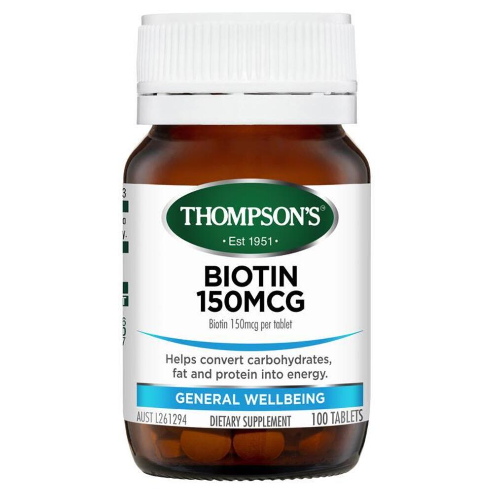 톰슨 비오틴 150mcg 100 Tablets Thompsons Biotin 150mcg 100 Tablets