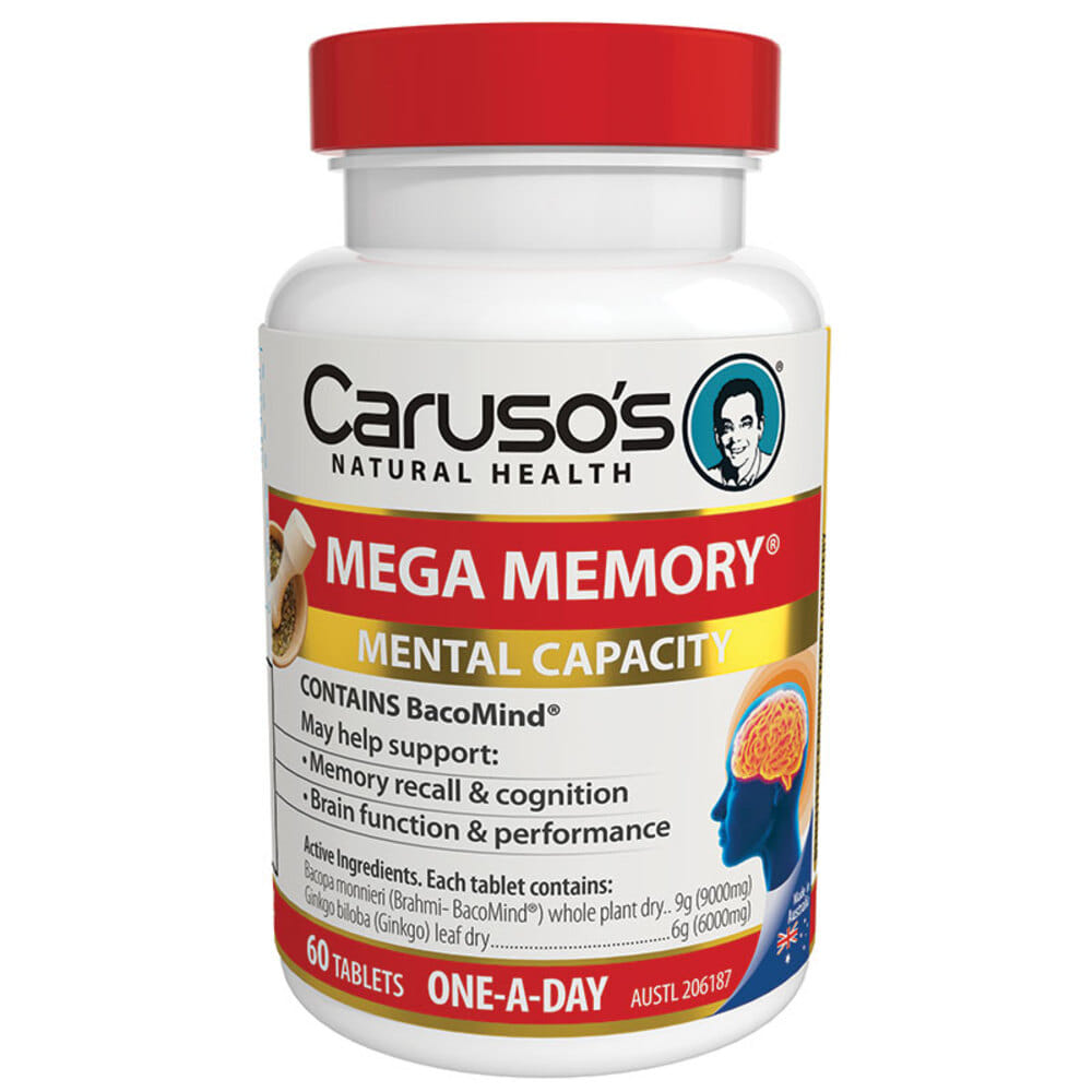 카루소스 내츄럴 헬스 메가 메모리 60타블렛 Carusos Natural Health Mega Memory 60 Tablets