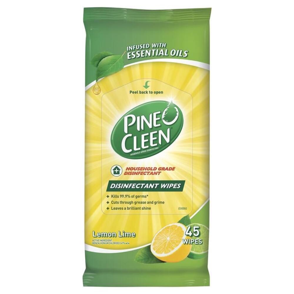 파인 O 클린 서페이스 물티슈 레몬 라임, Pine O Cleen Surface Wipes Lemon Lime 45
