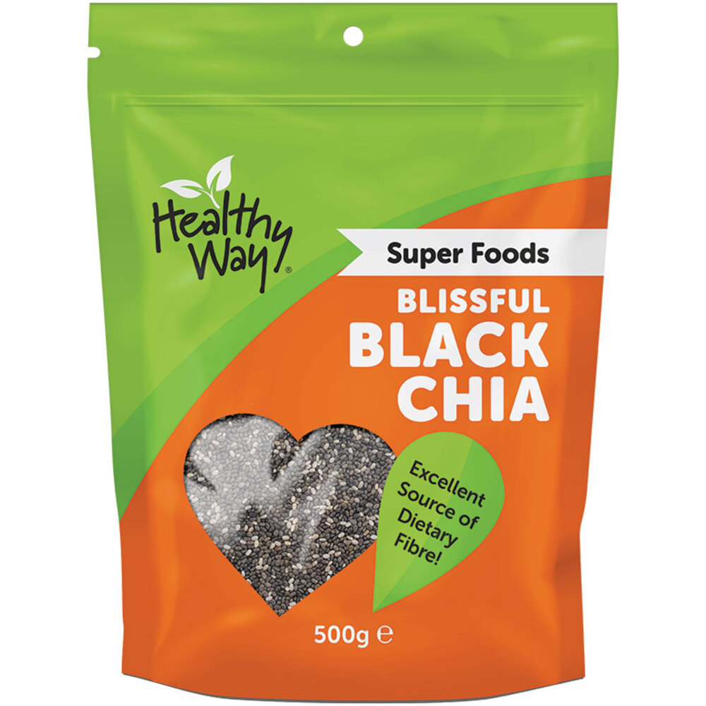 헬씨 웨이 블리스풀 블랙 치아 시드 500g, Healthy Way Blissful Black Chia Seed 500g