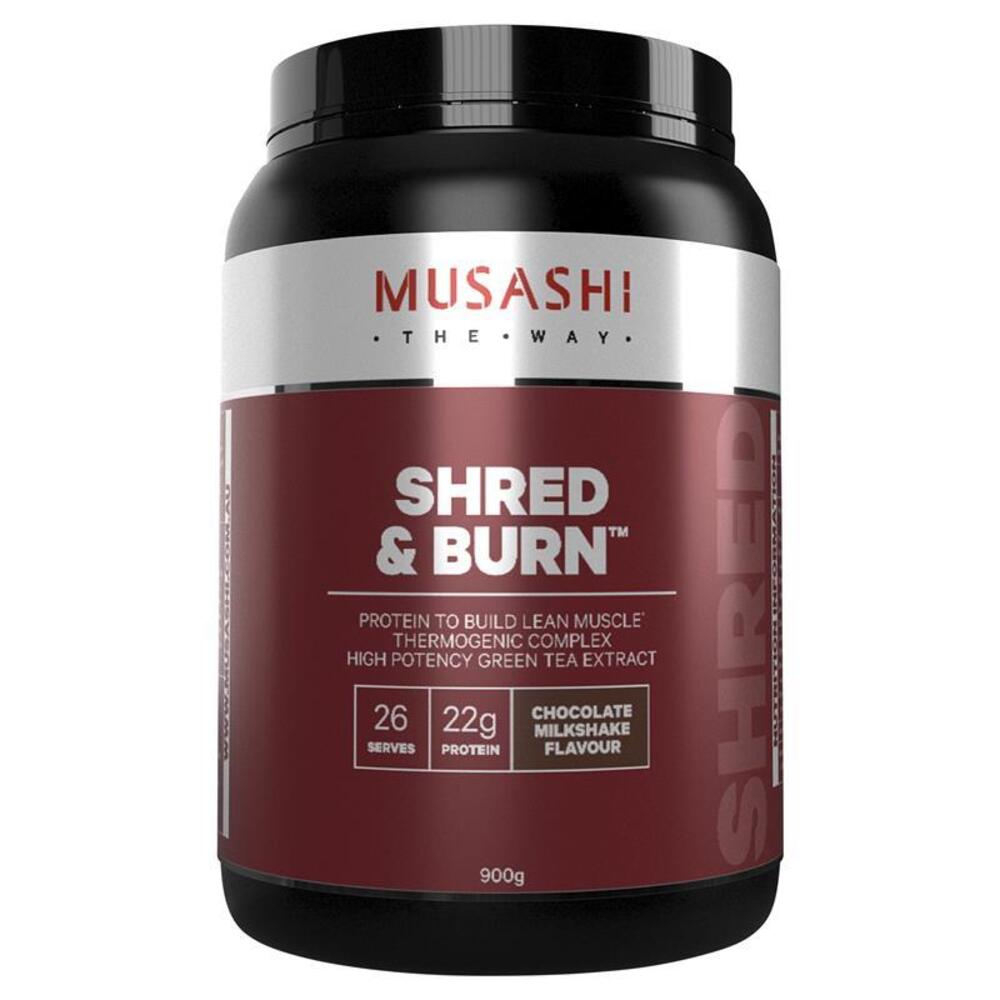 무사시 쉬레드 앤 번 초콜렛 900g Musashi Shred And Burn Chocolate 900g