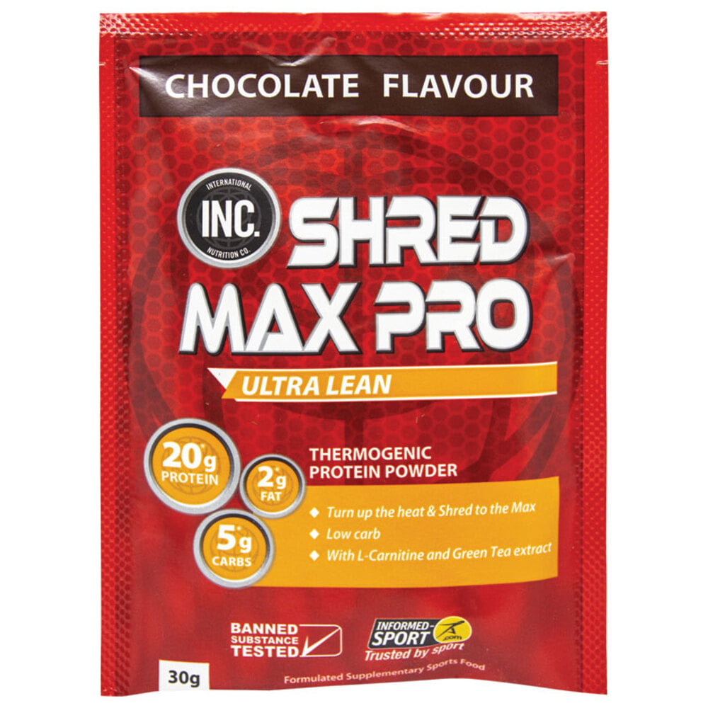 아이엔씨 쉬레드맥스 프로 초코렛 30g 싱글 서브 INC ShredMax Pro Chocolate 30g Single Serve Sachet