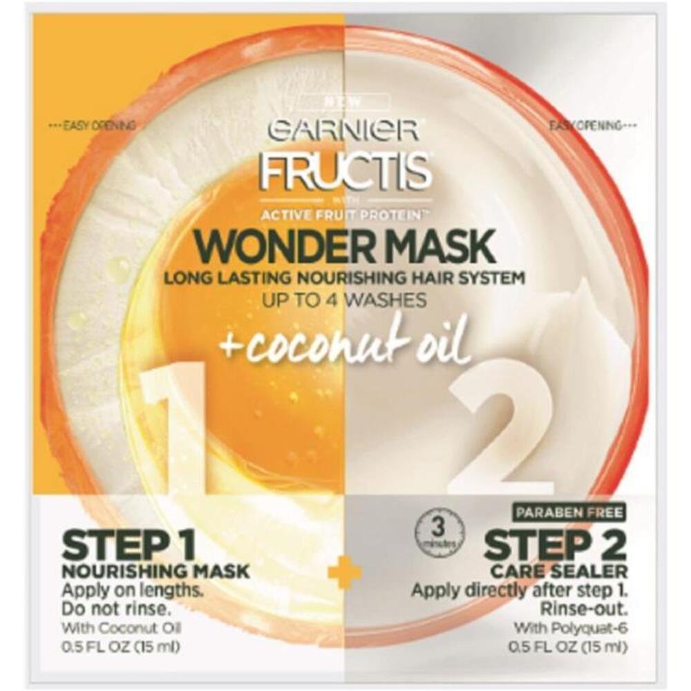 가니에 플럭티스스텝 코코넛 오일 원더 마스크 30ml, Garnier Fructis 2 Step Coconut Oil Wonder Mask 30ml