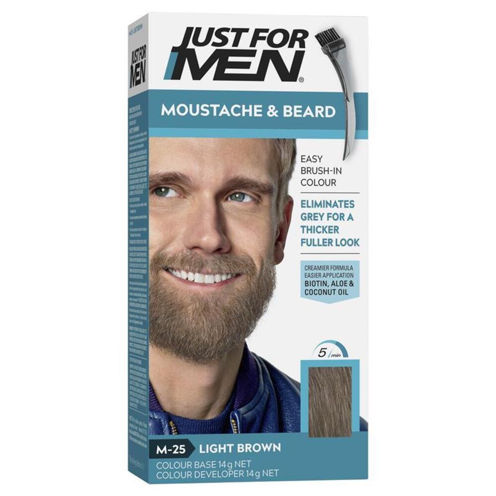 저스트 포 맨 비어드 컬러 - 라이트 브라운, Just for Men Beard Colour - Light Brown