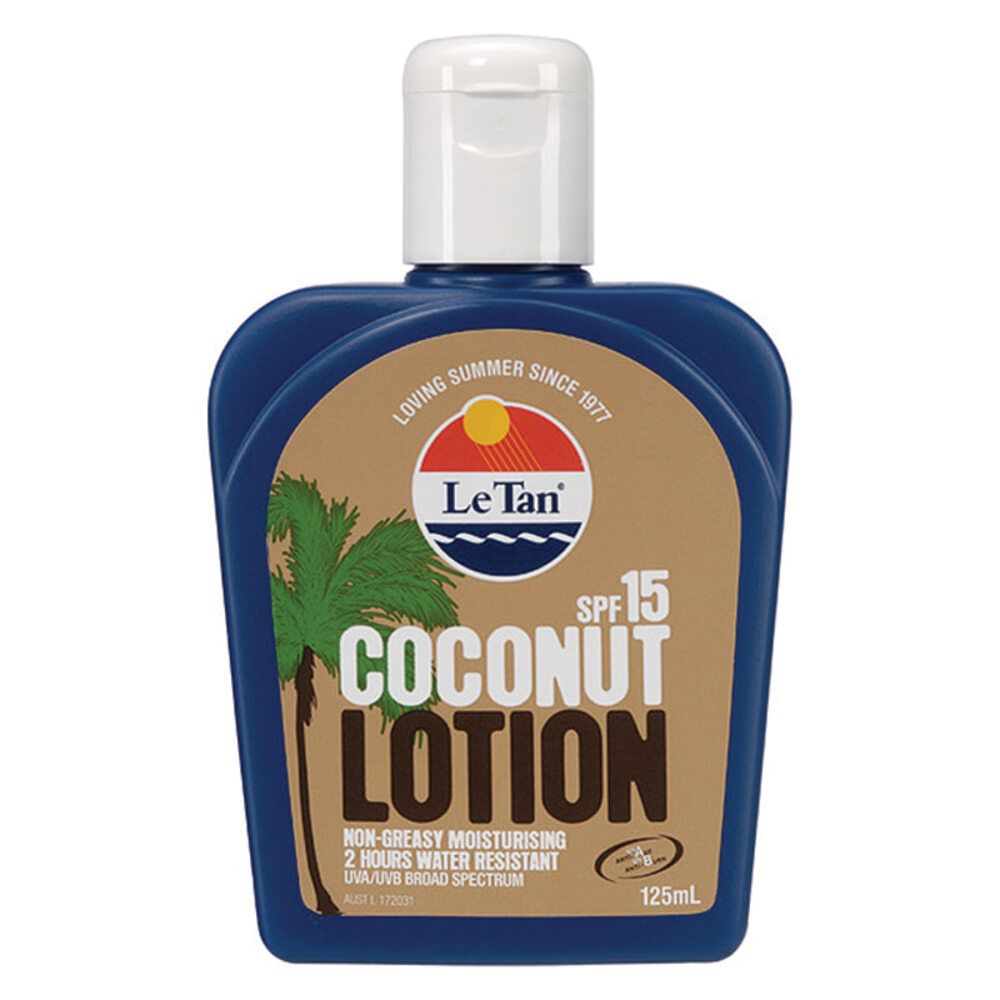 리 탠 SPF 15+ 코코넛 썬크림 로션 125ml, Le Tan SPF 15+ Coconut Sunscreen Lotion 125ml