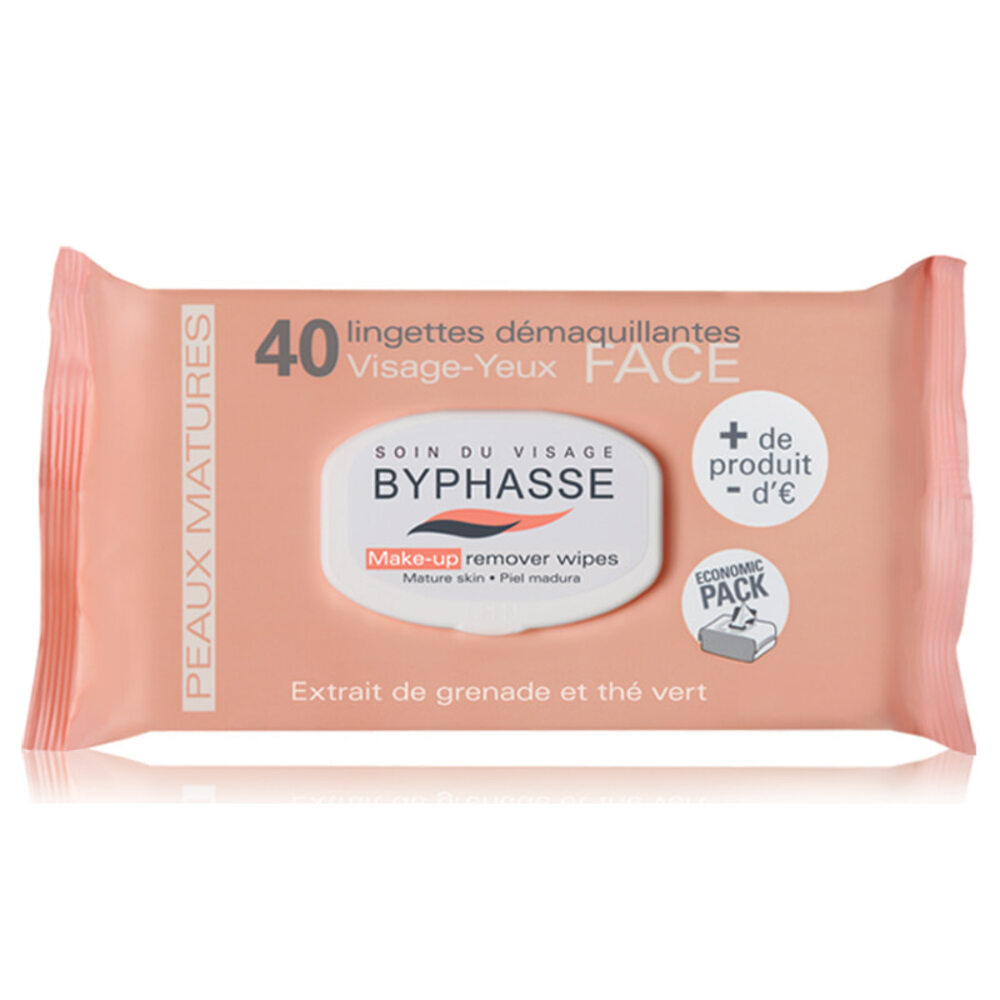 바이파스 메이크업 리무버 물티슈 마츄어 스킨 물티슈, Byphasse Makeup Remover Wipes Mature Skin 40 Wipes