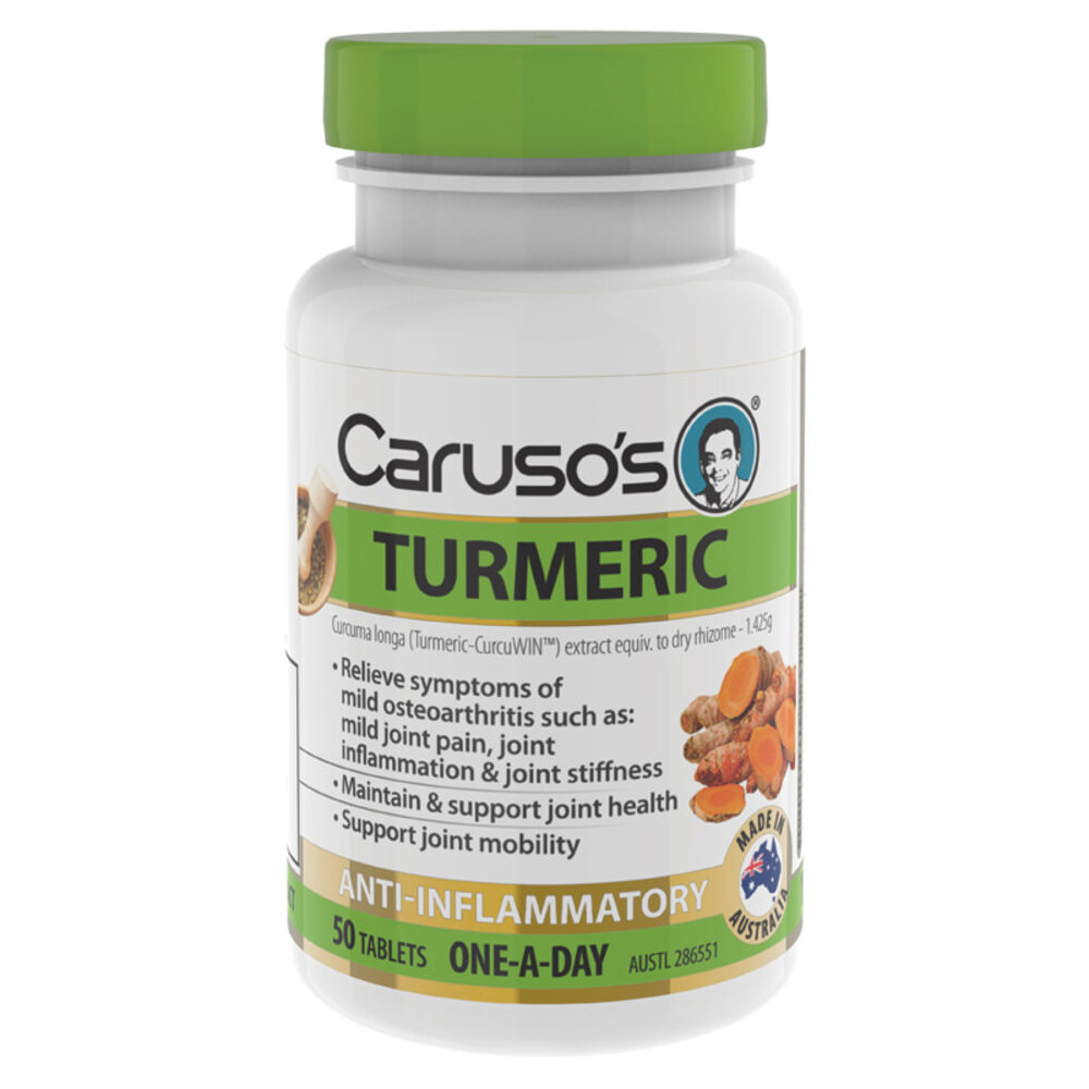 카루소스 내츄럴 헬스 원 어 데이 강황 50타블렛 Carusos Natural Health One a Day Turmeric 50 Tablets