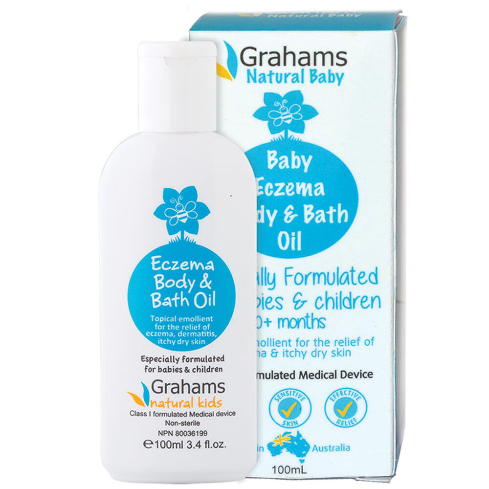그레햄스 내츄럴 베이비 이그제마 스킨 타입 바디 앤 바쓰 오일 100ml, Grahams Natural Baby Eczema Body and Bath Oil 100ml
