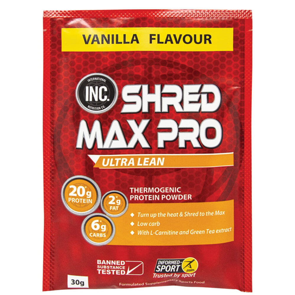 아이엔씨 쉬레드맥스 프로 바닐라 30g 싱글 서브 INC ShredMax Pro Vanilla 30g Single Serve Sachet