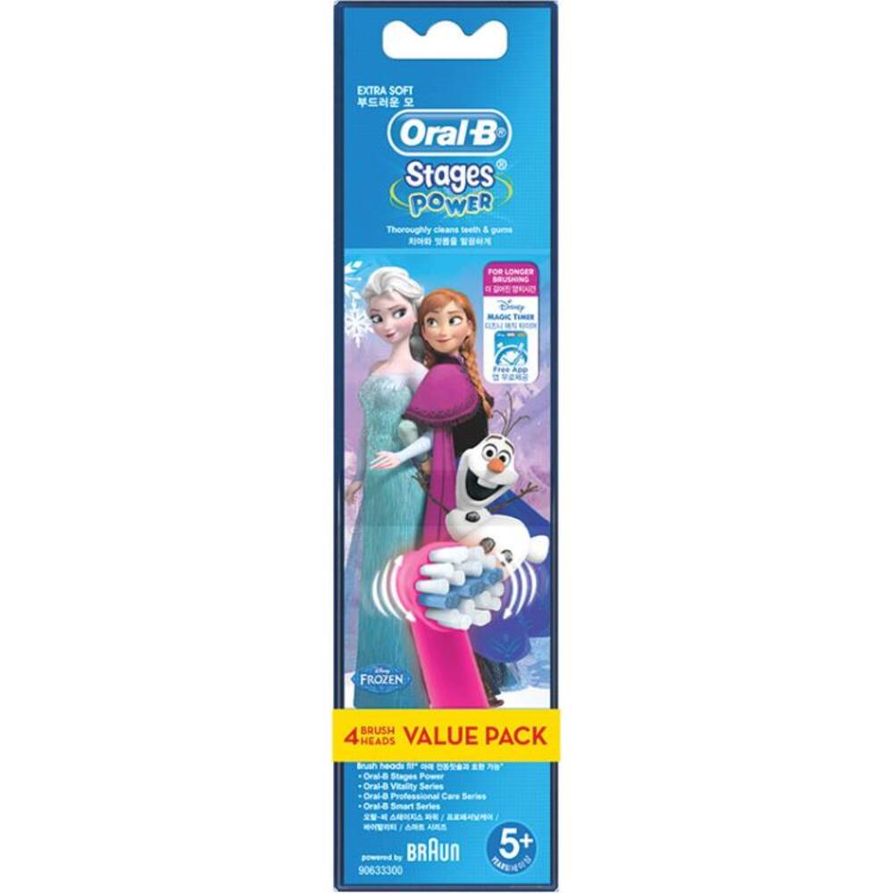 Oral B Power Toothbrush Kids Frozen Refills 4 Pack