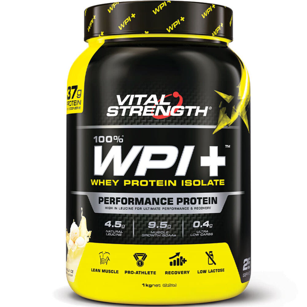 바이탈스트랭쓰 WPI 플러스 100 웨이 프로틴 아이솔레이트 1kg 바닐라 VitalStrength WPI Plus 100 Whey Protein Isolate 1Kg Vanilla