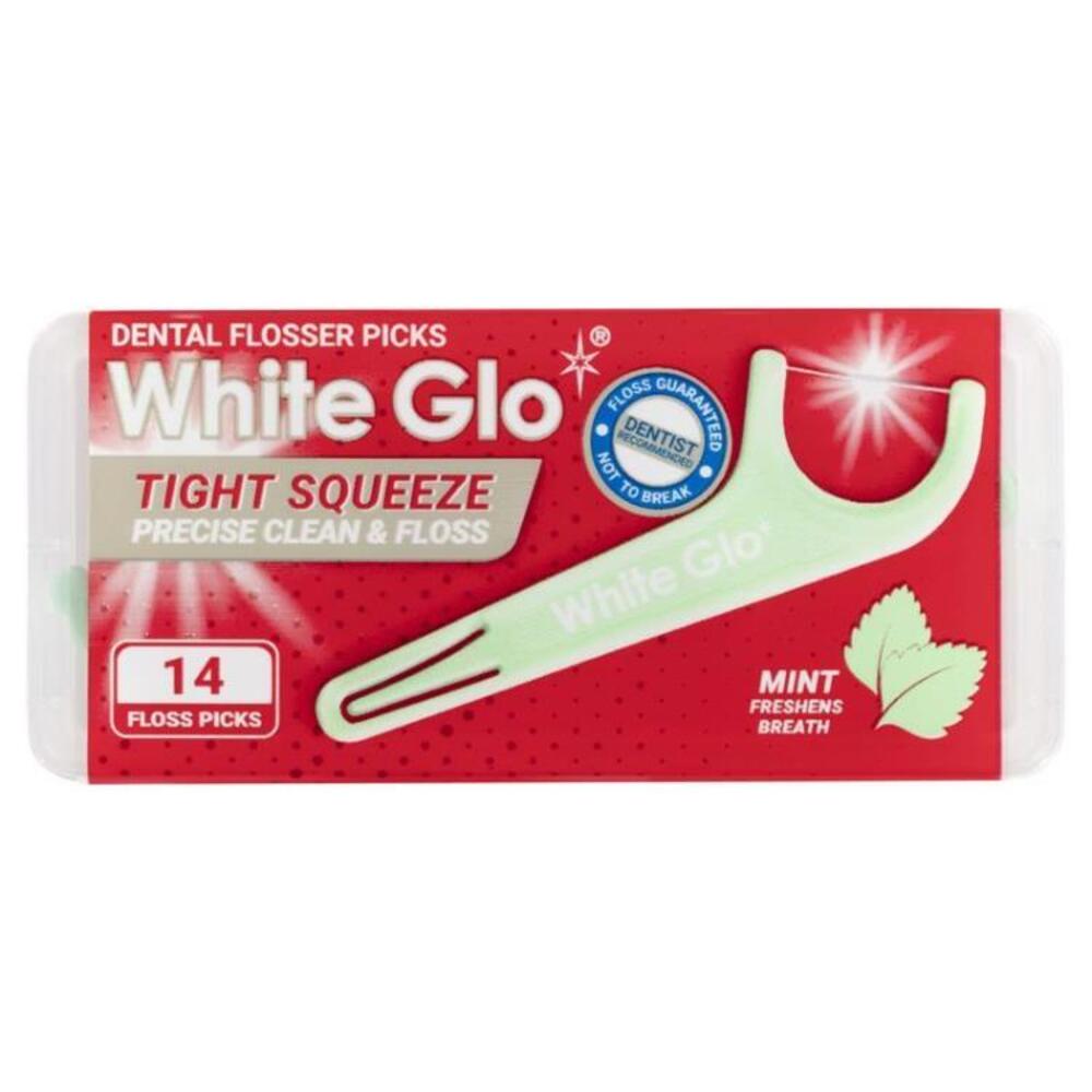 White Glo Flossers Travel 14 Pack