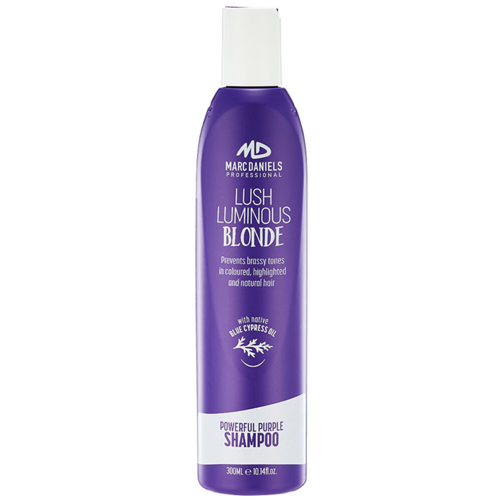 마크 다니엘스 러스 루미너스 블론드 파워풀 퍼플 샴푸 300ml, Marc Daniels Lush Luminous Blonde Powerful Purple Shampoo 300ml