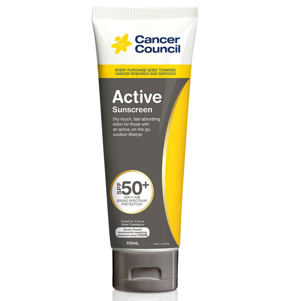 캔서카운실 SPF 50+ 액티브 110ml 튜브, Cancer Council SPF 50+ Active 110ml Tube