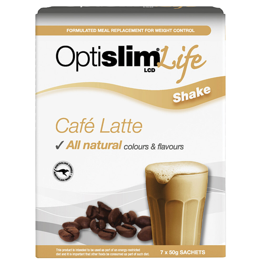 옵티슬림 라이프 쉐이크 카페 라떼 50g x 7 OptiSlim Life Shake Cafe Latte 50g x 7