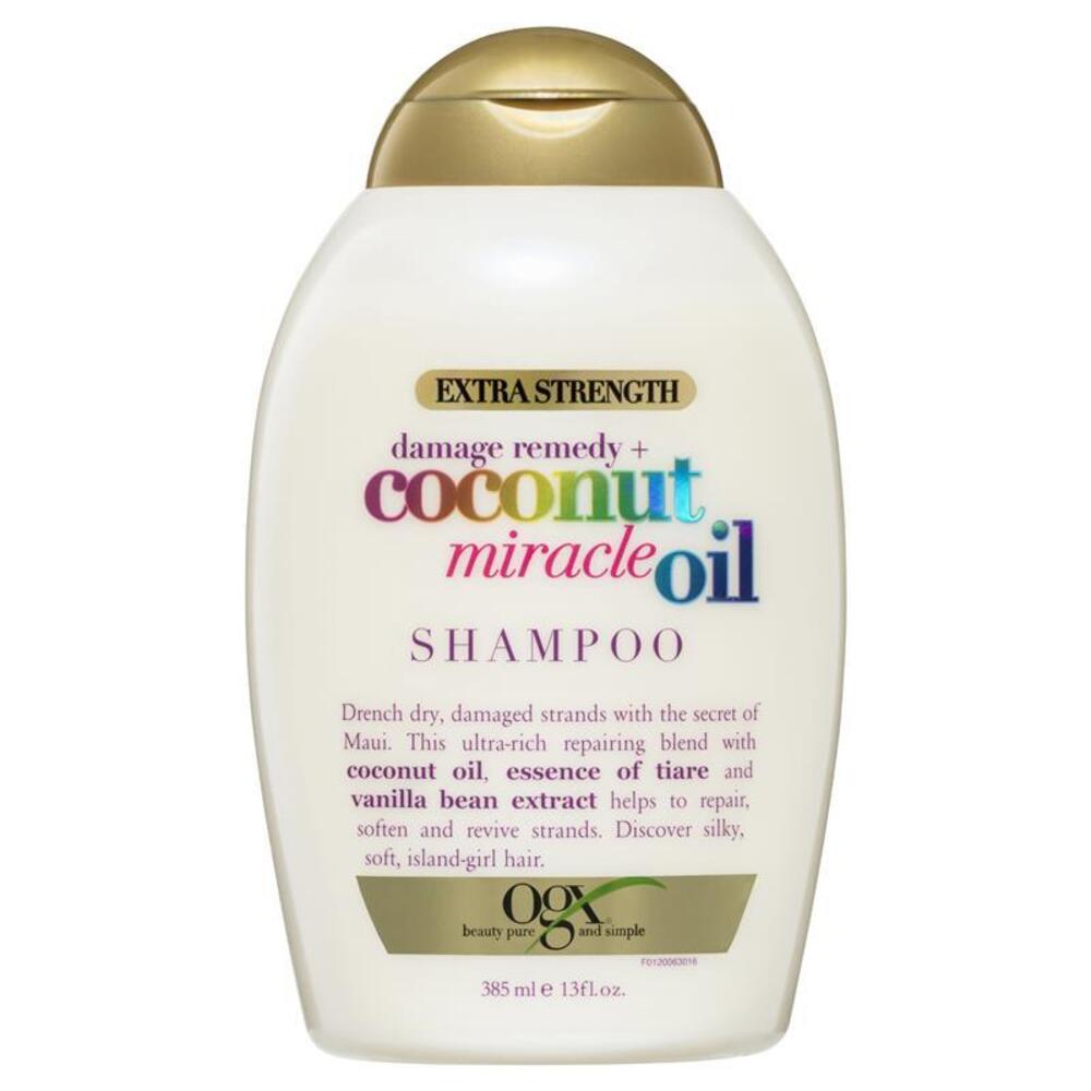 OGX 엑스트라 스르렝쓰 코코넛 미라클 오일 샴푸 385mL, OGX Extra Strength Coconut Miracle Oil Shampoo 385ml