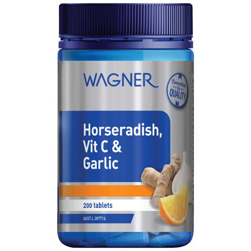 와그너 호스래디시 비타민 C 앤 마늘 200타블렛 Wagner Horseradish Vitamin C and Garlic 200 Tablets