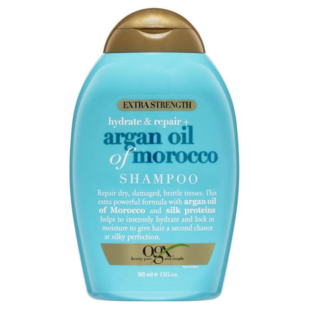 OGX 엑스트라 스르렝쓰 하이드레이트 + 리페어 아르간 오일 오브 모로코 샴푸 385mL, OGX Extra Strength Hydrate + Repair Argan Oil of Morocco Shampoo 385ml