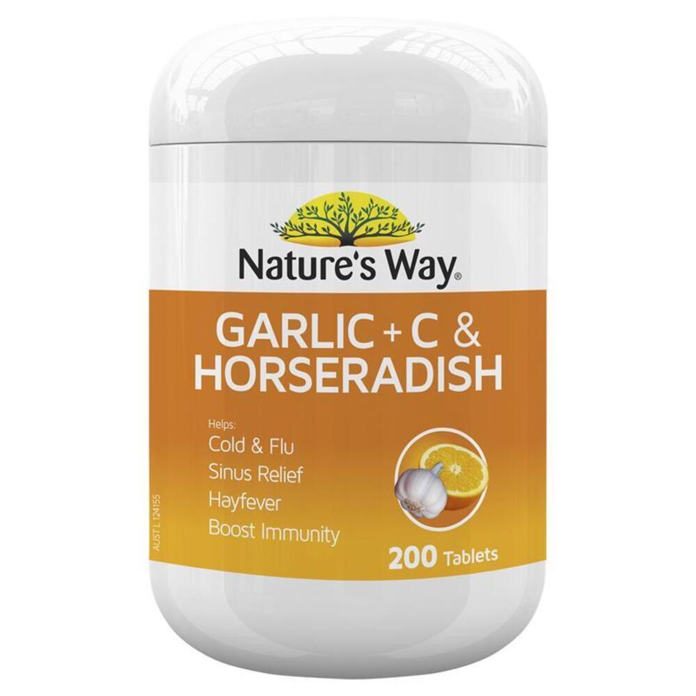 네이쳐스웨이 마늘 + C 앤 호스래디시 200 타블렛 Natures Way Garlic + C and Horseradish 200 Tablets