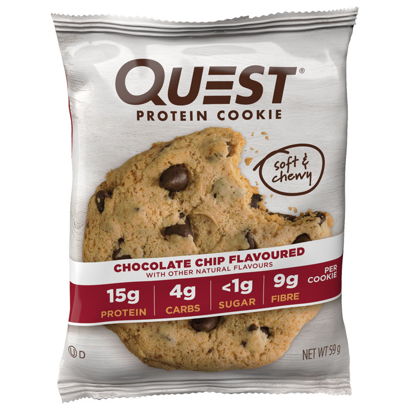 퀘스트 프로틴 쿠키 초코 칩 59g Quest Protein Cookie Choc Chip 59g
