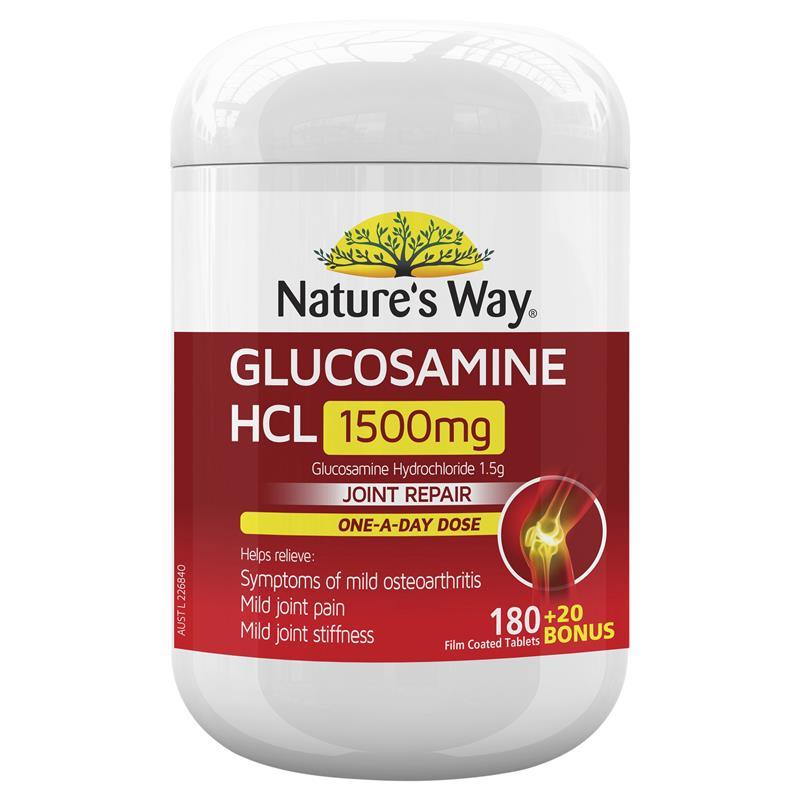 네이쳐스웨이 글루코사민 1500mg 180 + 20 보너스 타블렛 Natures Way Glucosamine 1500mg 180 + 20 Bonus Tablets