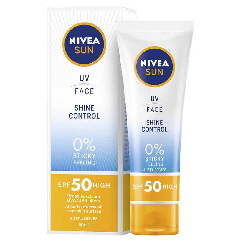 니베아 썬 SPF 50+ UV 페이스 샤인 컨트롤 50ml, Nivea Sun SPF 50+ UV Face Shine Control 50ml