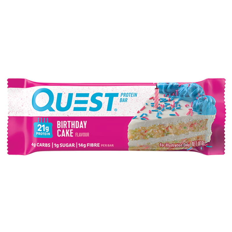 퀘스트 프로틴 바 버쓰데이 케이크 60g Quest Protein Bar Birthday Cake 60g