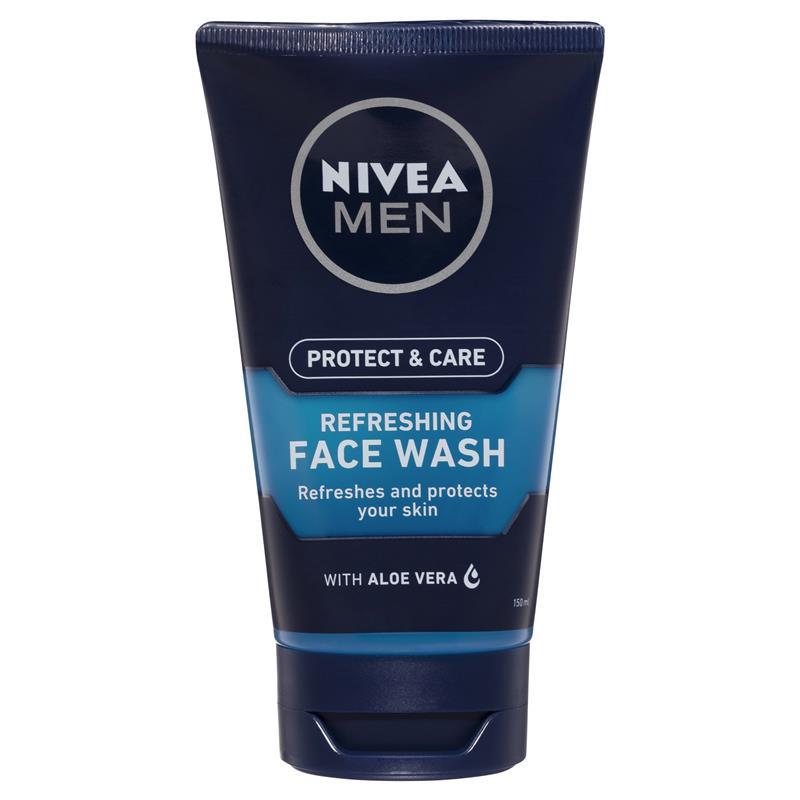 니베아 맨 프로텍트 앤 케어 페이스 워시 젤 150ml, Nivea Men Protect and Care Face Wash Gel 150ml