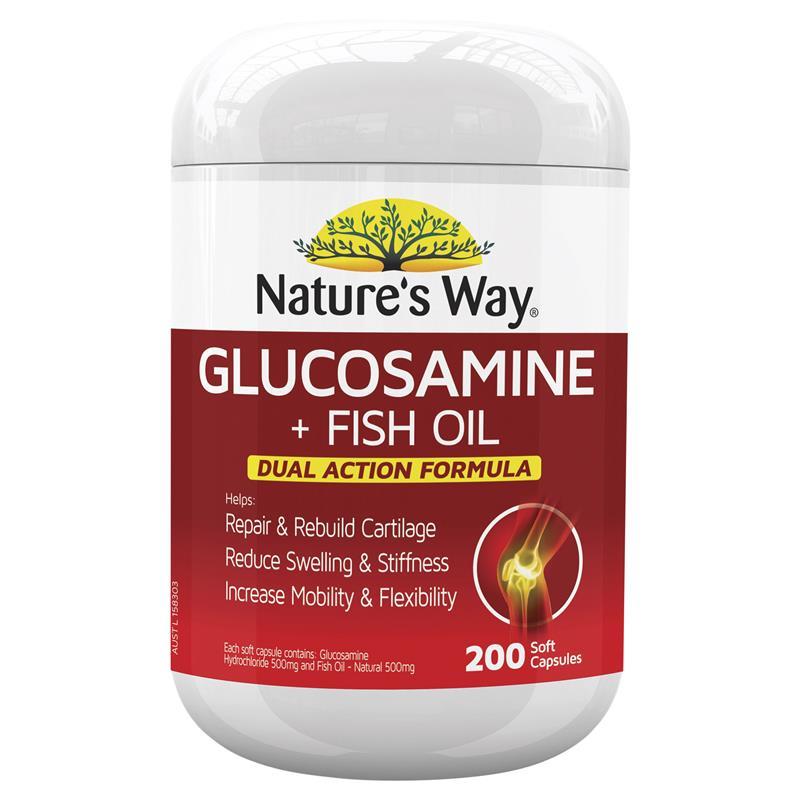 네이쳐스웨이 글루코사민 + 피쉬 오일 200 소프트 정 Natures Way Glucosamine + Fish Oil 200 Soft Capsules